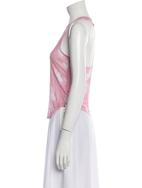 LoveShackFancy Floral Print Scoop Neck Top