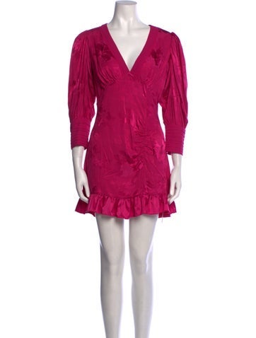 LoveShackFancy Dresses Plunge Neckline Mini Dress XS