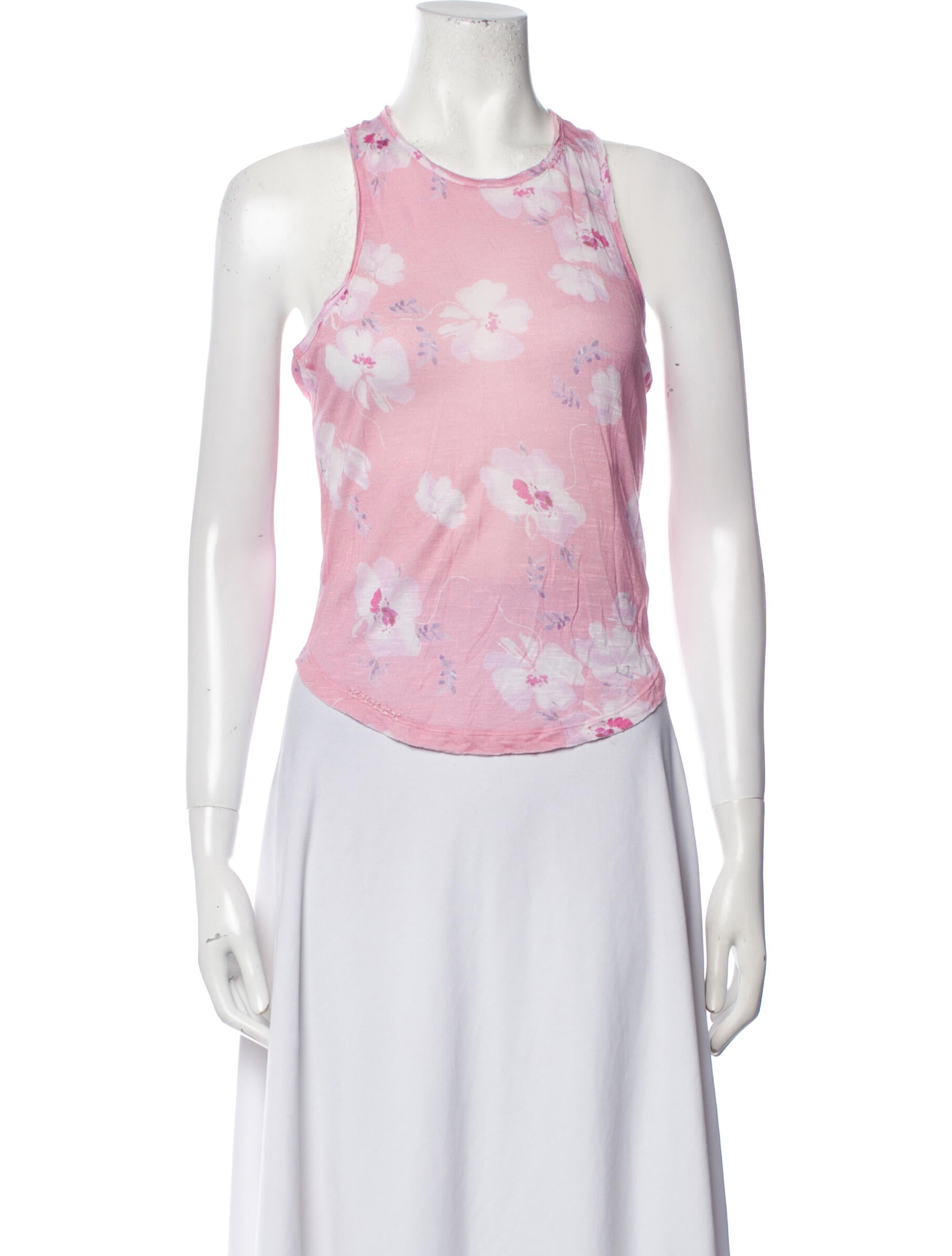 LoveShackFancy Floral Print Scoop Neck Top w/ Tags