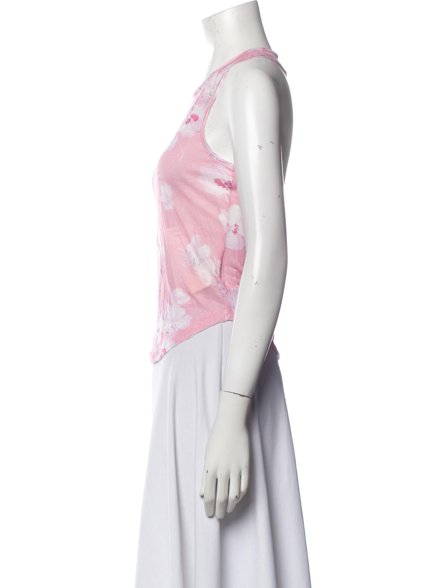 LoveShackFancy Floral Print Scoop Neck Top w/ Tags