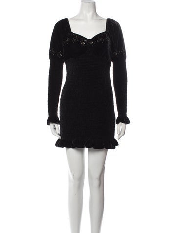 LoveShackFancy Dresses Square Neckline Mini Dress S