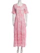 LoveShackFancy Tie-Dye Print Long Dress