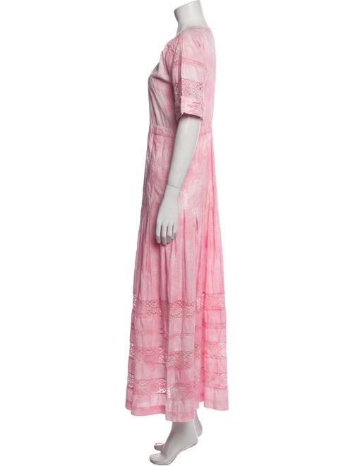 LoveShackFancy Tie-Dye Print Long Dress