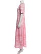 LoveShackFancy Tie-Dye Print Long Dress