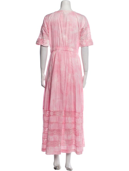 LoveShackFancy Tie-Dye Print Long Dress