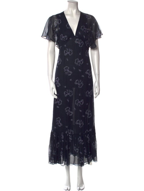 LoveShackFancy Floral Print Long Dress