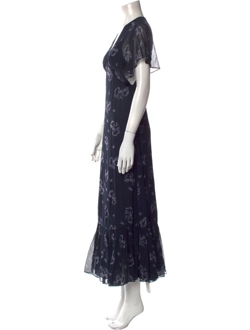 LoveShackFancy Floral Print Long Dress