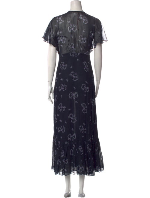 LoveShackFancy Floral Print Long Dress