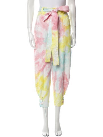 LoveShackFancy Pants Tie-Dye Print Skinny Leg XS