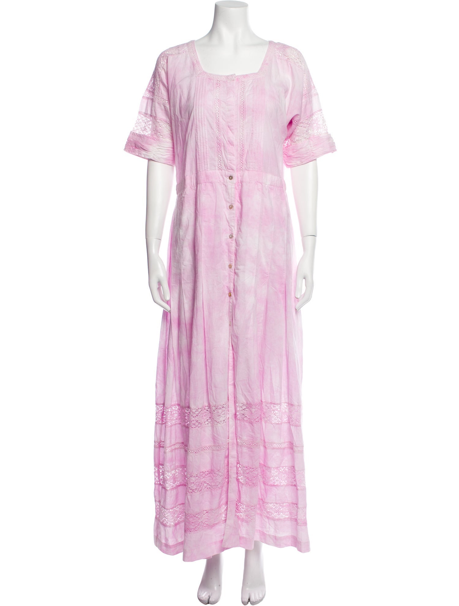 LoveShackFancy Square Neckline Long Dress