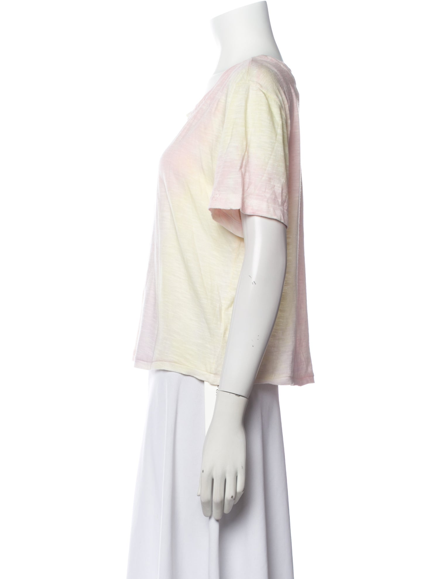 LoveShackFancy Tie-Dye Print Scoop Neck T-Shirt