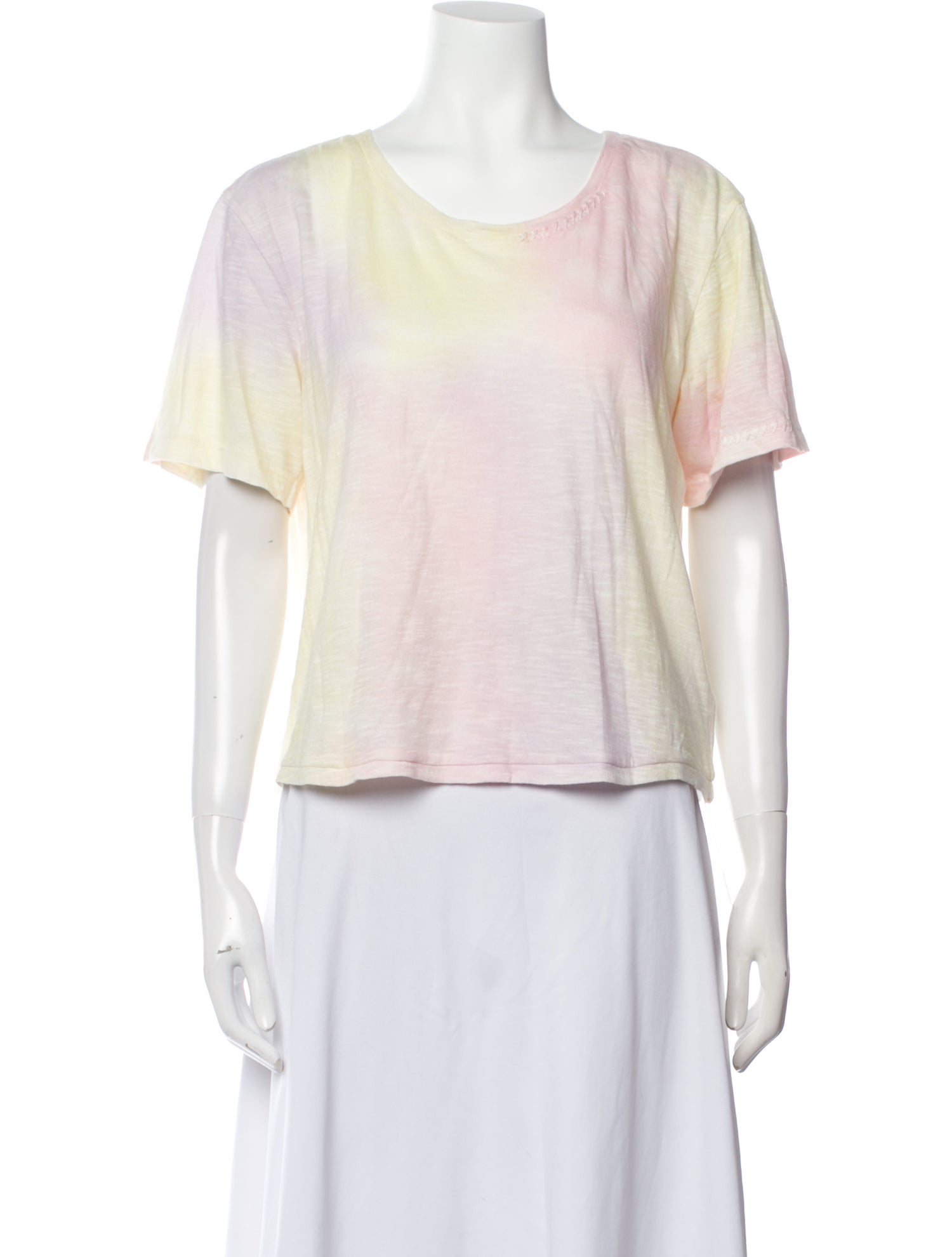 LoveShackFancy Tie-Dye Print Scoop Neck T-Shirt