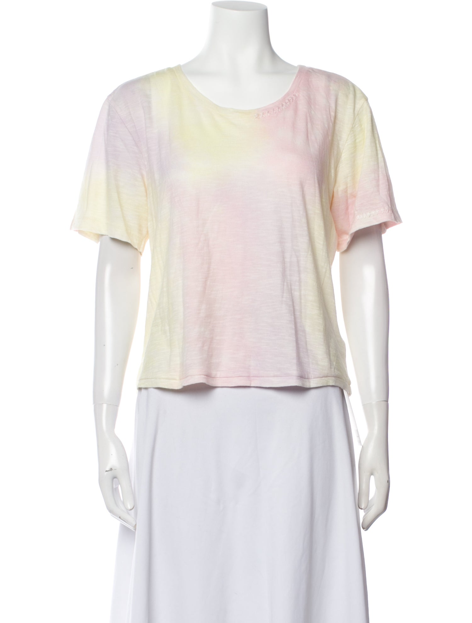 LoveShackFancy Tie-Dye Print Scoop Neck T-Shirt