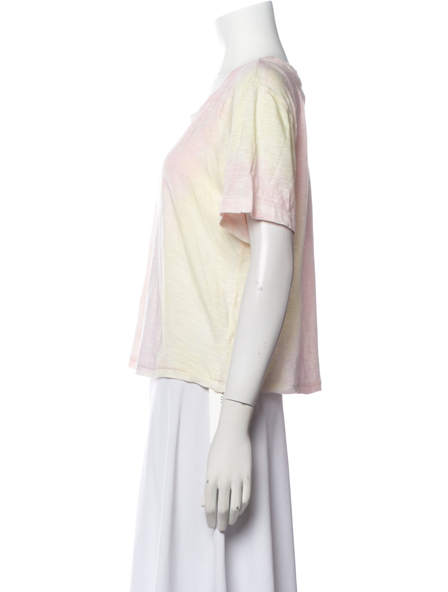 LoveShackFancy Tie-Dye Print Scoop Neck T-Shirt