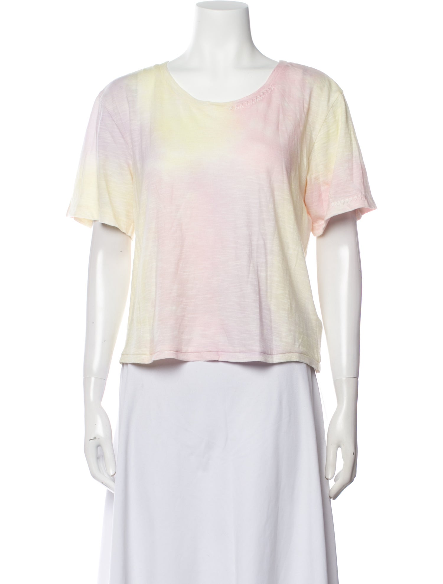 LoveShackFancy Tie-Dye Print Scoop Neck T-Shirt