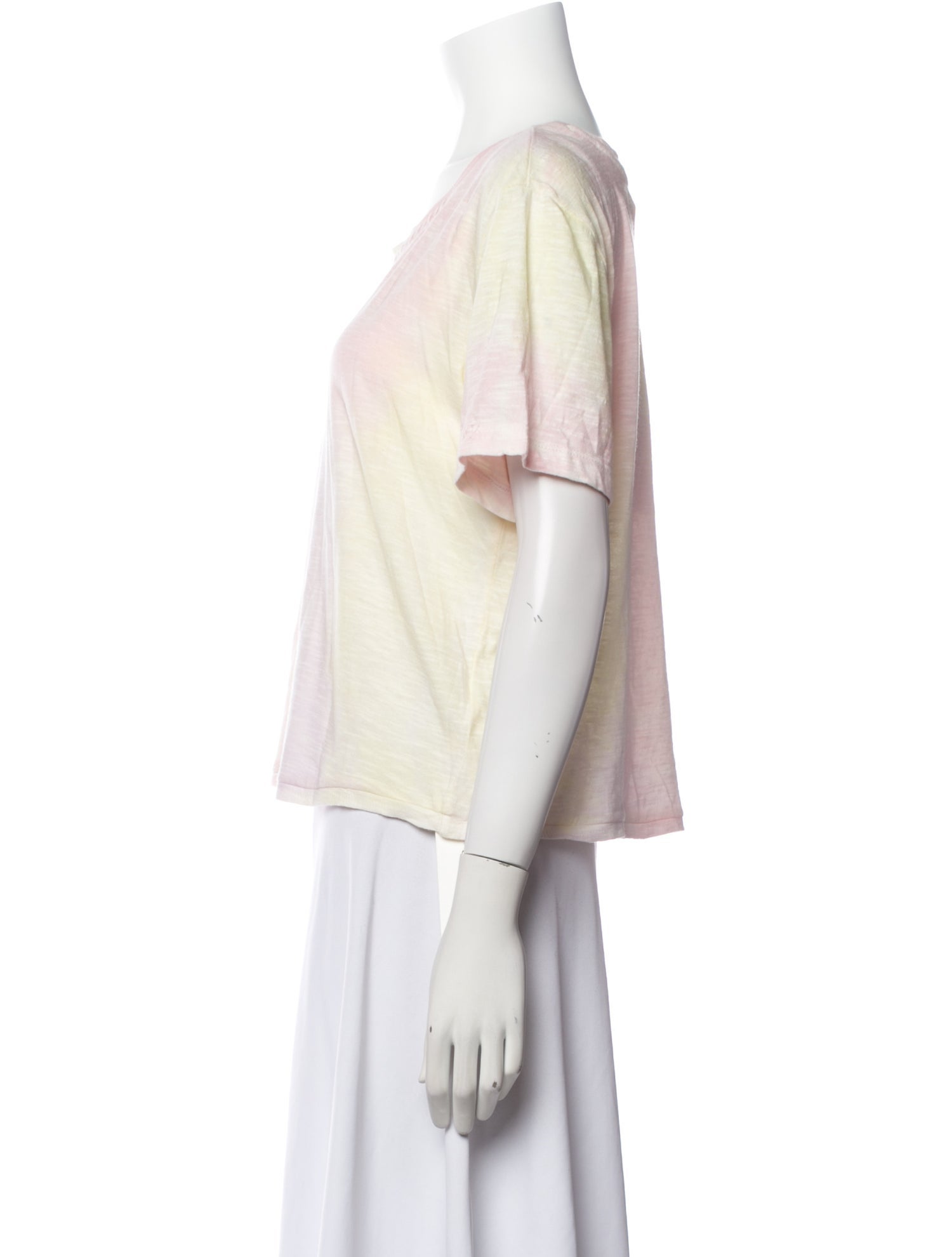 LoveShackFancy Tie-Dye Print Scoop Neck T-Shirt