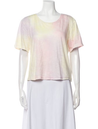 LoveShackFancy Scoop Neck Short Sleeve T-Shirt