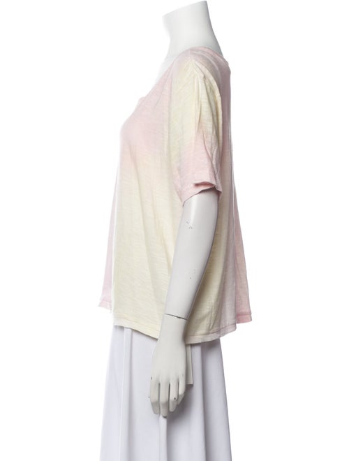 LoveShackFancy Scoop Neck Short Sleeve T-Shirt