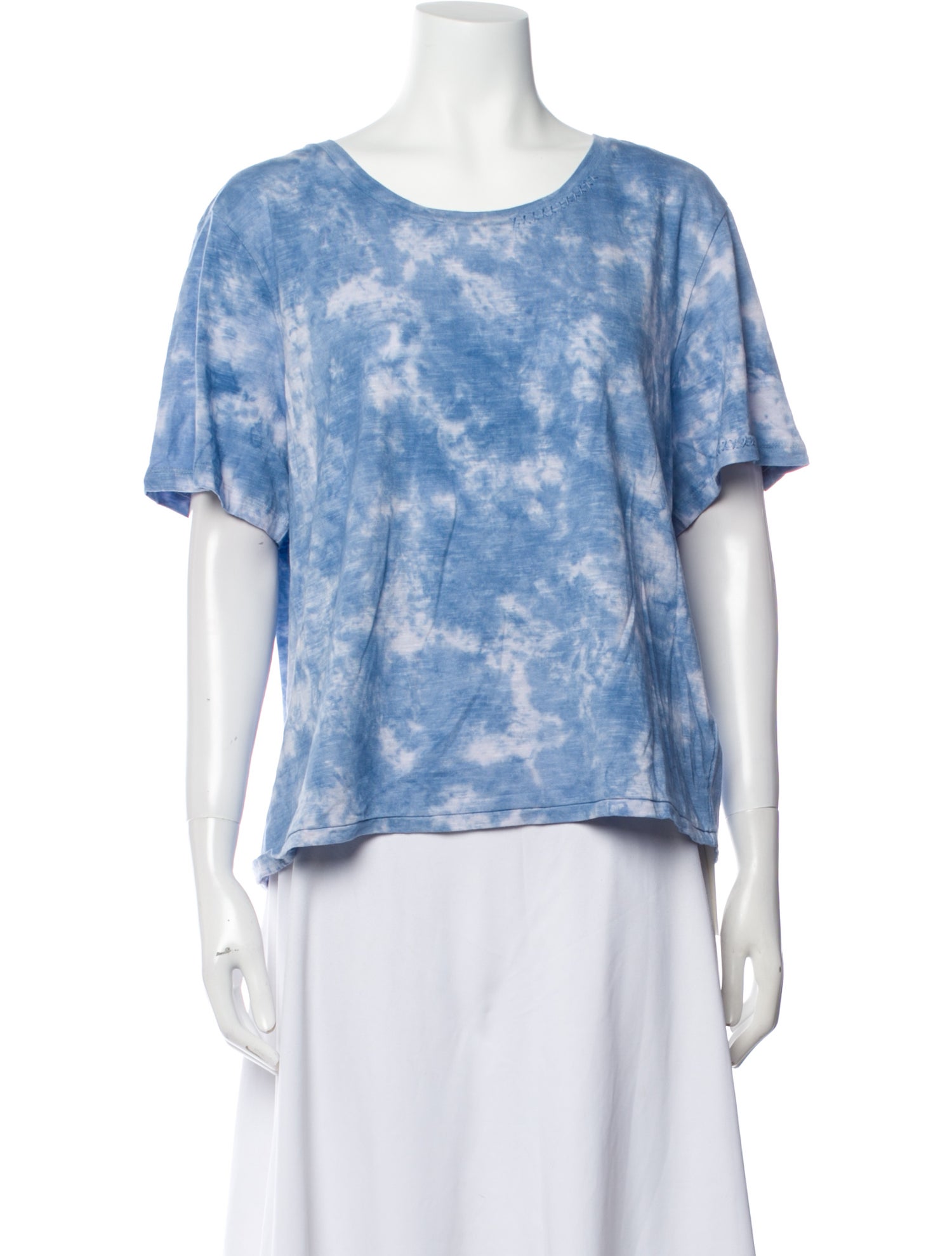 LoveShackFancy Tie-Dye Print Scoop Neck T-Shirt