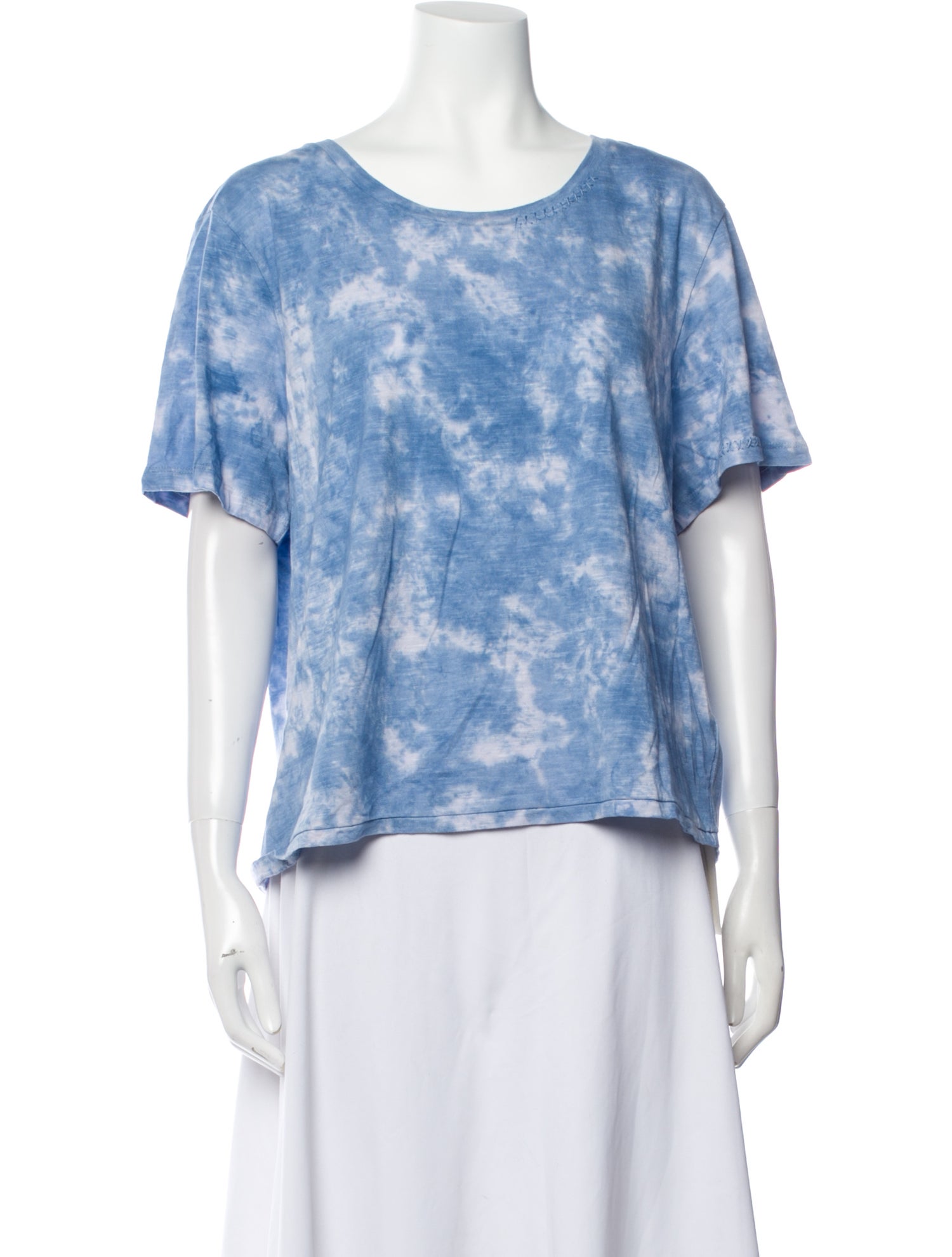 LoveShackFancy Tie-Dye Print Scoop Neck T-Shirt