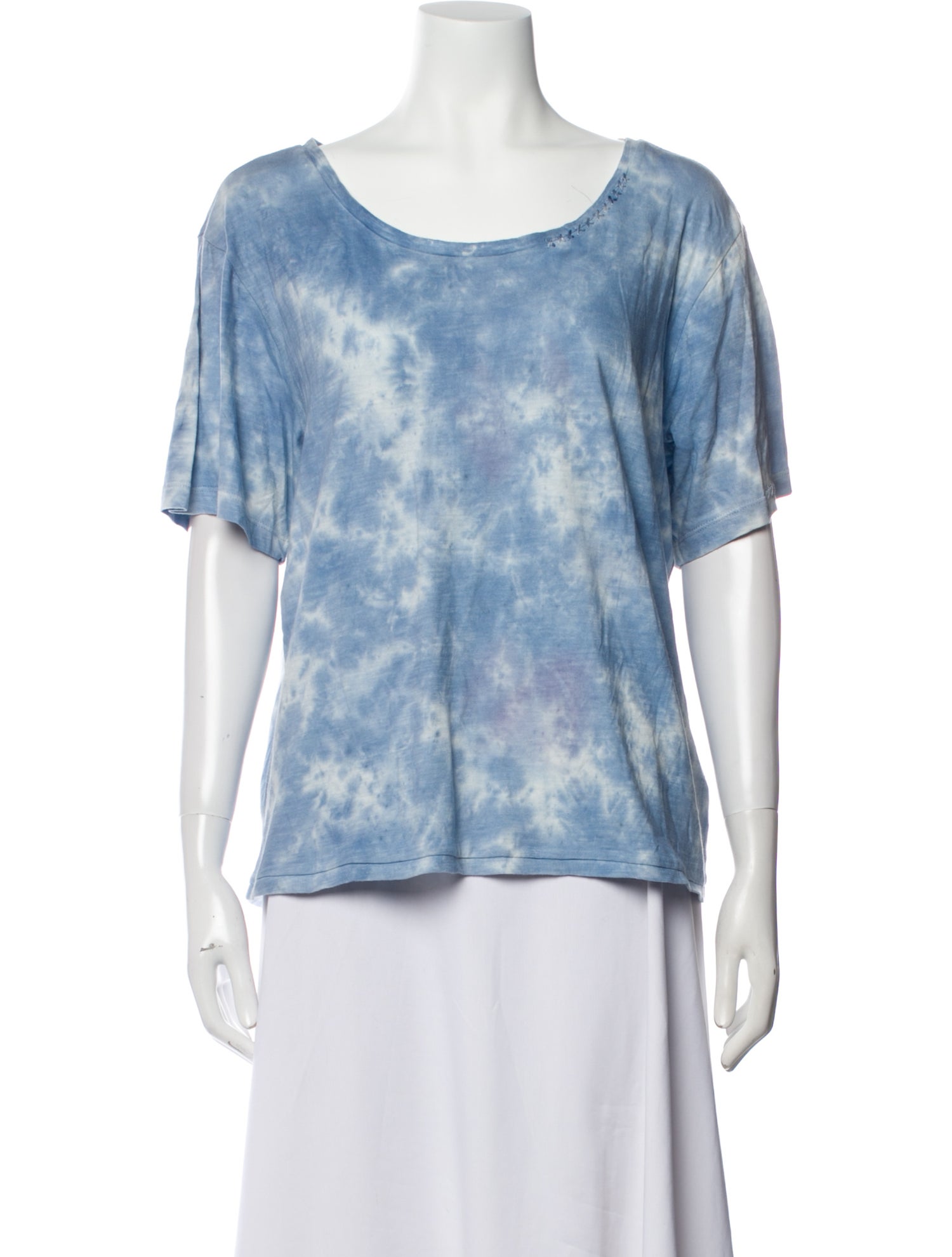 LoveShackFancy Tie-Dye Print Scoop Neck T-Shirt