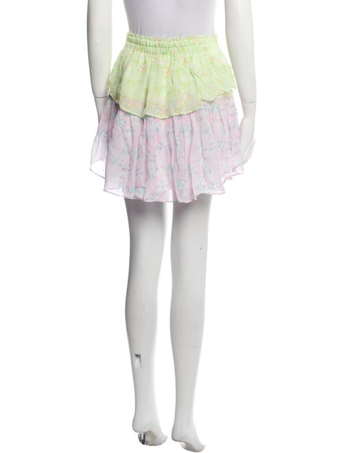 LoveShackFancy Floral Print Mini Skirt