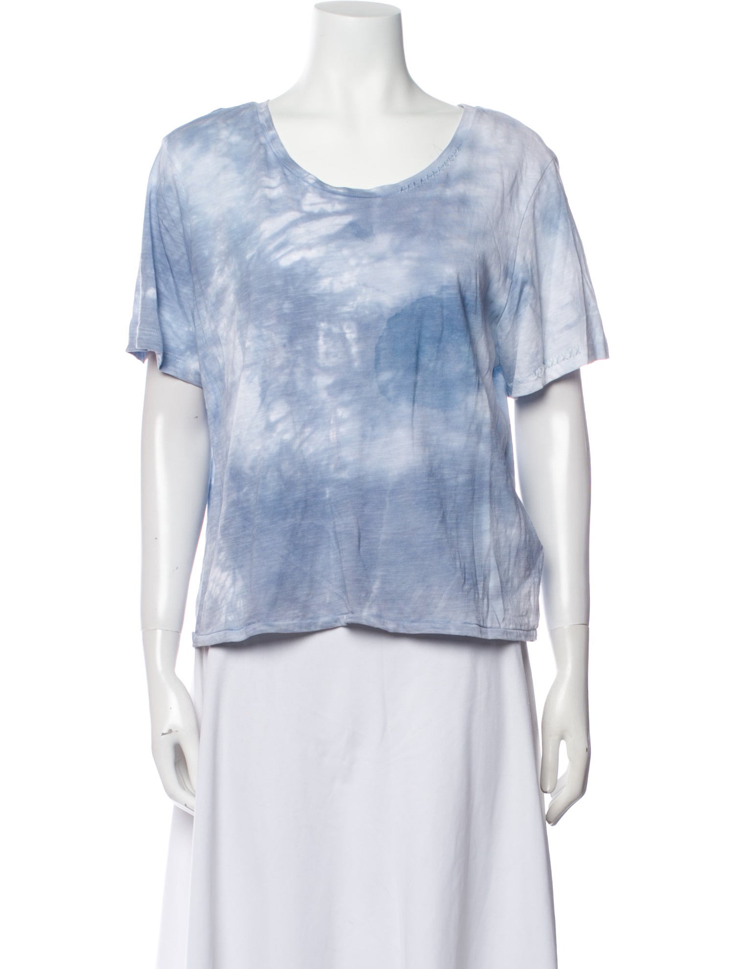 LoveShackFancy Tie-Dye Print Scoop Neck T-Shirt