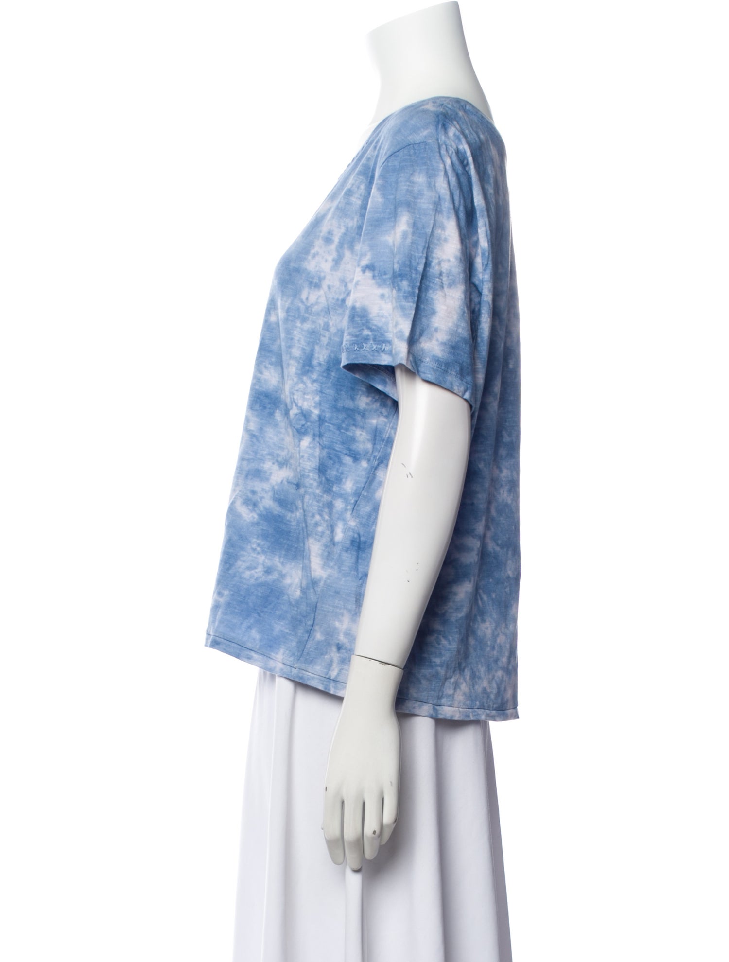 LoveShackFancy Tie-Dye Print Scoop Neck T-Shirt