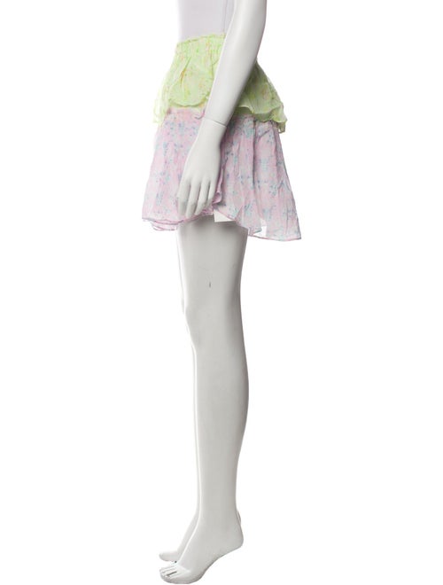 LoveShackFancy Floral Print Mini Skirt