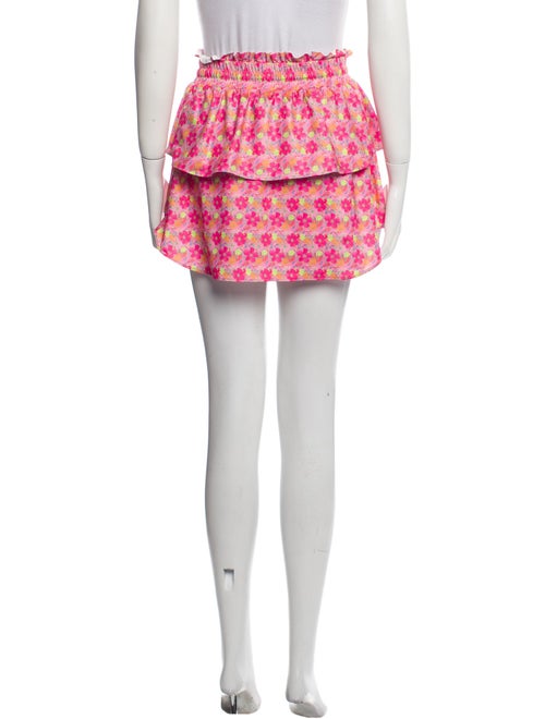 LoveShackFancy Floral Print Mini Skirt