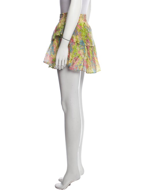 LoveShackFancy Floral Print Mini Skirt