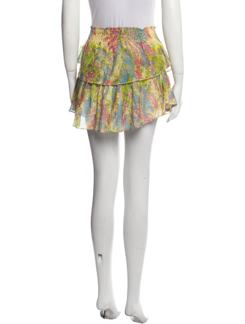 LoveShackFancy Floral Print Mini Skirt