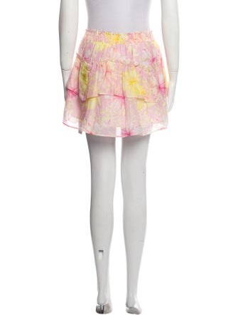 LoveShackFancy Floral Print Mini Skirt