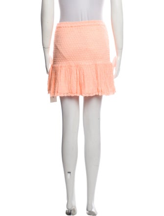 LoveShackFancy Ruffle Embellishment Mini Skirt