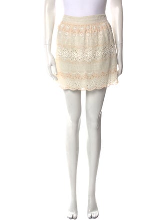 LoveShackFancy Patterned Mini Skirt