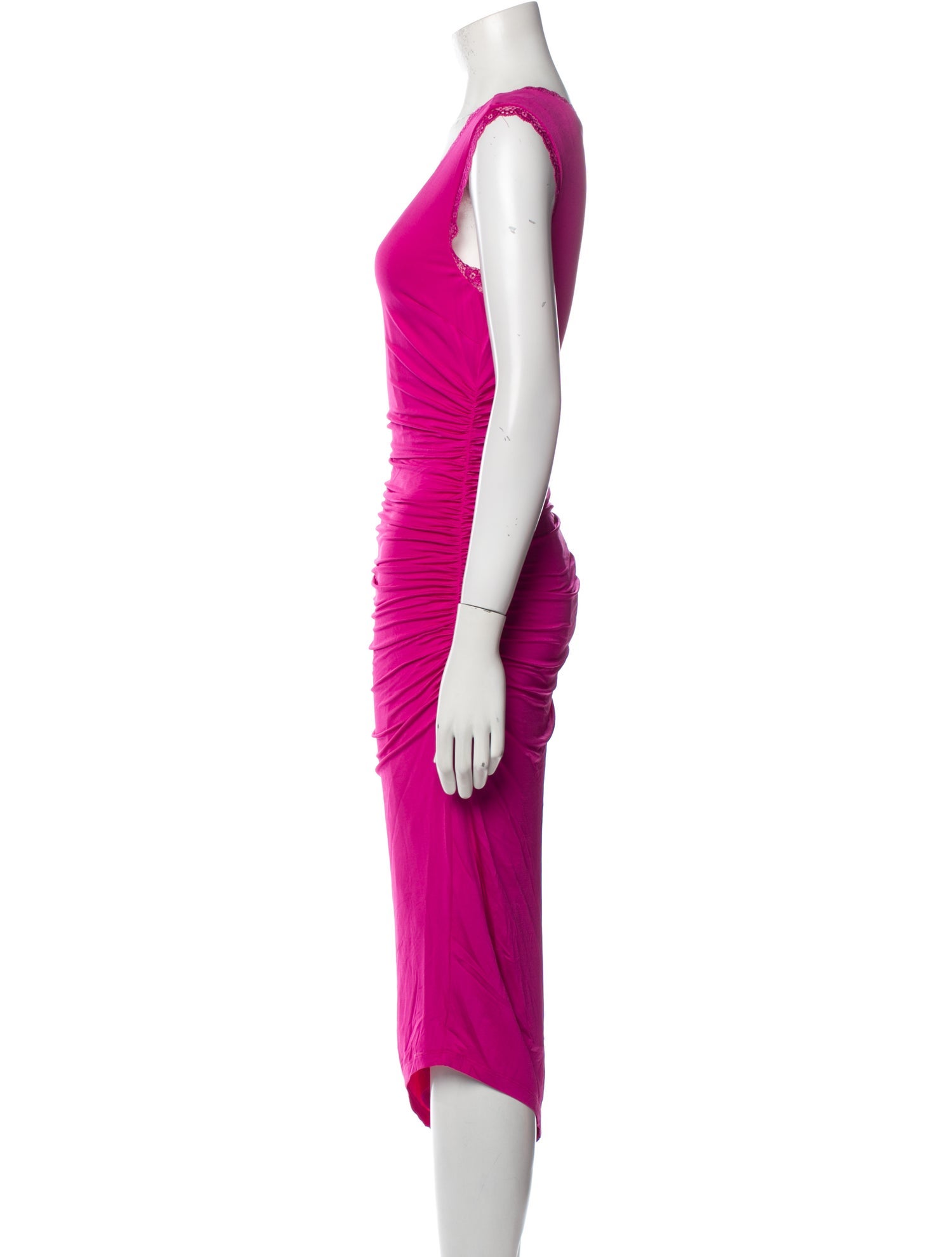 LoveShackFancy Scoop Neck Midi Length Dress