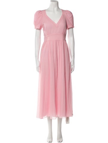 LoveShackFancy Dresses V-Neck Long Dress XS