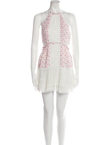 LoveShackFancy Dresses Floral Print Mini Dress S