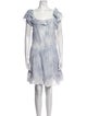 LoveShackFancy Tie-Dye Print Knee-Length Dress
