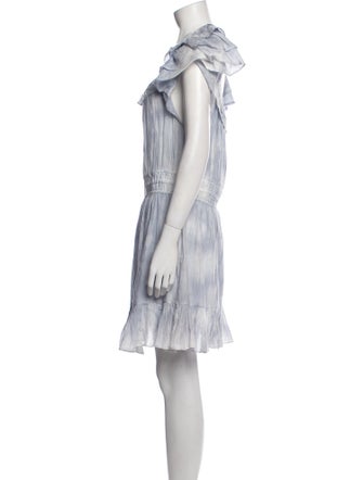 LoveShackFancy Tie-Dye Print Knee-Length Dress