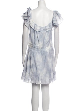 LoveShackFancy Tie-Dye Print Knee-Length Dress