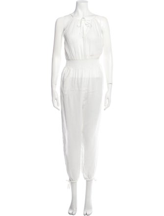 LoveShackFancy Scoop Neck Jumpsuit