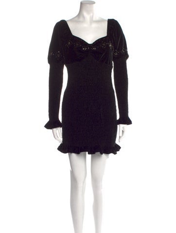 LoveShackFancy Dresses Scoop Neck Mini Dress Petite