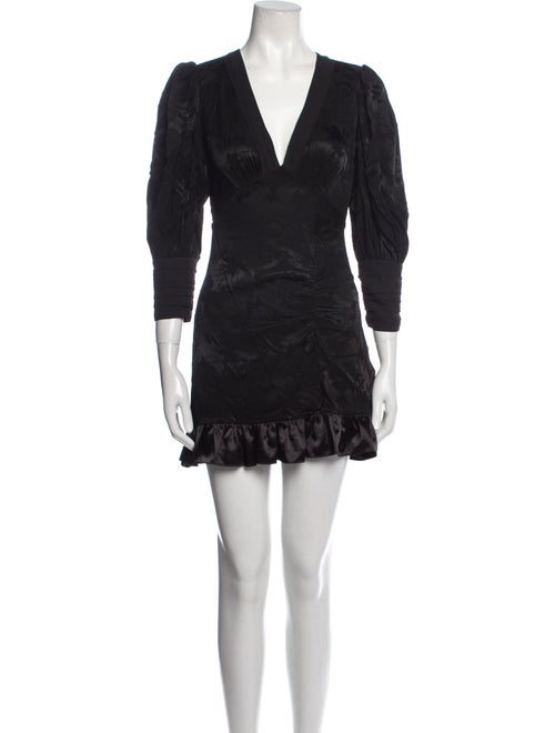 LoveShackFancy Plunge Neckline Mini Dress