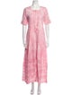 LoveShackFancy Tie-Dye Print Long Dress