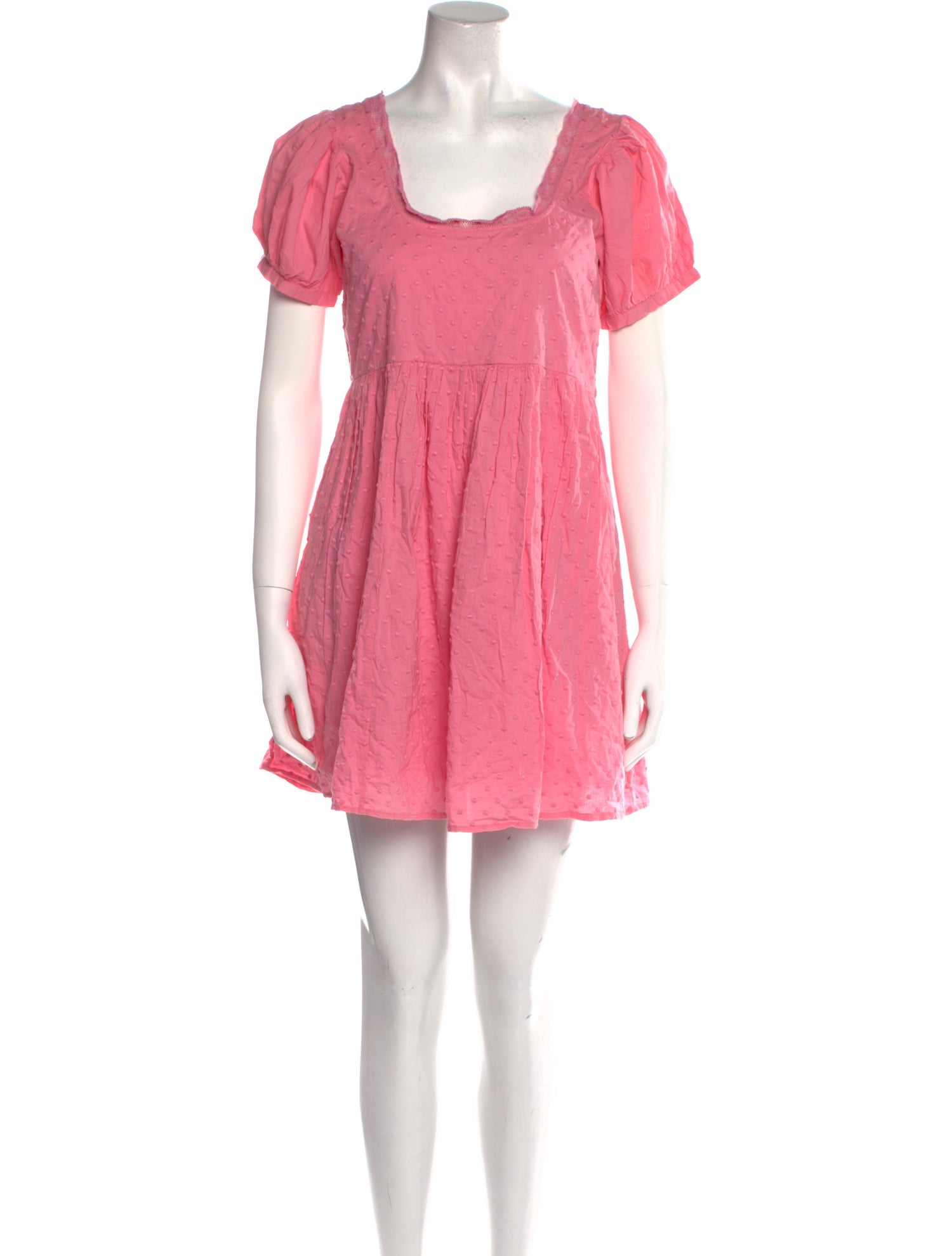 LoveShackFancy Square Neckline Mini Dress