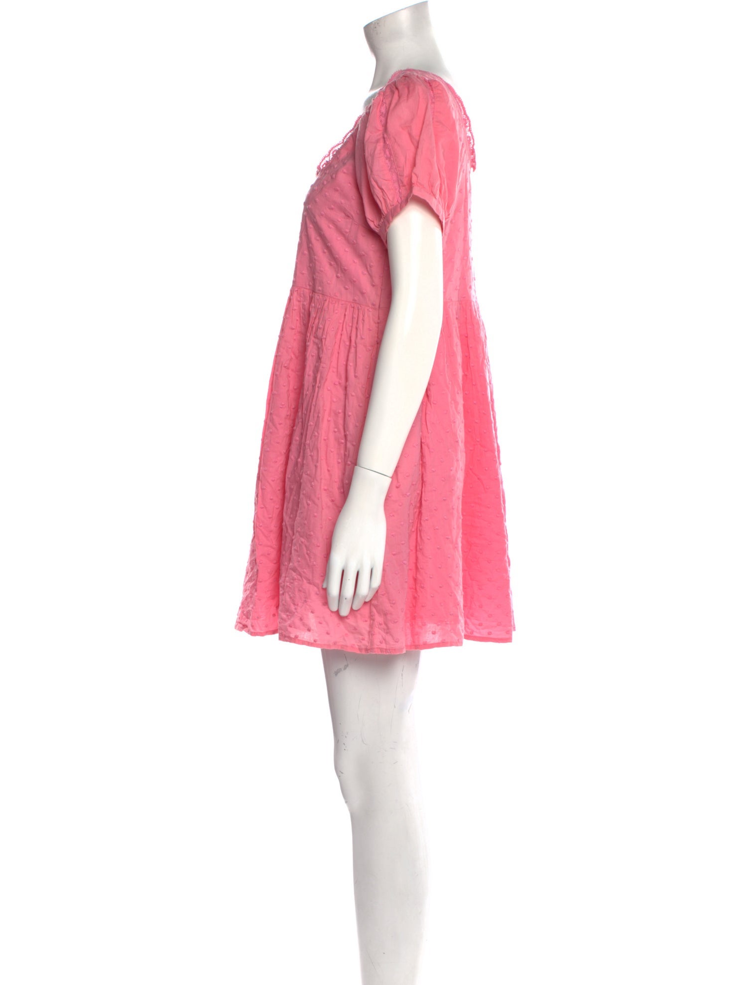 LoveShackFancy Square Neckline Mini Dress