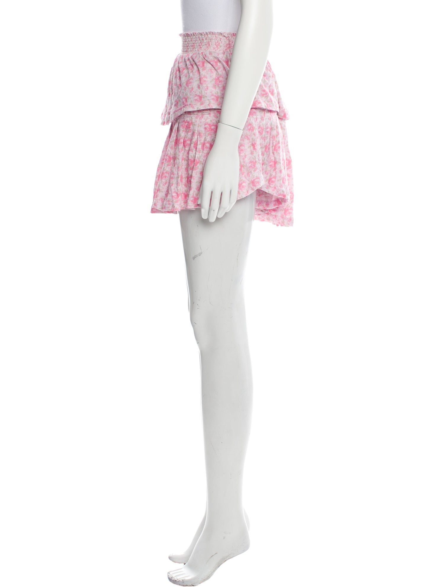 LoveShackFancy Floral Print Mini Skirt w/ Tags