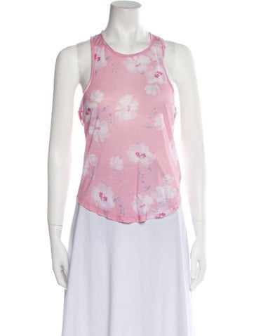 LoveShackFancy Tops Floral Print Crew Neck Top XL