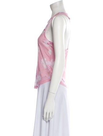 LoveShackFancy Floral Print Crew Neck Top